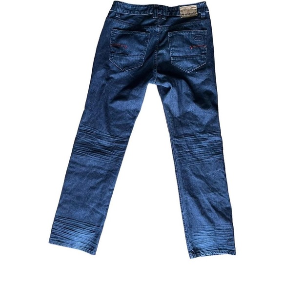 gorgeous streetwear ecko unlimited baggy dark wash blue denim jeans - Picture 3 of 3